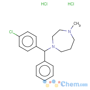 CAS No:1982-36-1 1H-1,4-Diazepine,1-[(4-chlorophenyl)phenylmethyl]hexahydro-4-methyl-, hydrochloride (1:2)