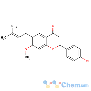 CAS No:19879-30-2 2-(4-hydroxyphenyl)-7-methoxy-6-(3-methylbut-2-enyl)-2,<br />3-dihydrochromen-4-one