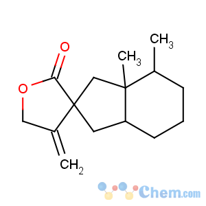 CAS No:19906-72-0 (2R,3aR,7S,7aR)-7,7a-dimethyl-4'-methylidenespiro[3,3a,4,5,6,<br />7-hexahydro-1H-indene-2,3'-oxolane]-2'-one