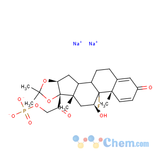 CAS No:1997-15-5 Pregna-1,4-diene-3,20-dione,9-fluoro-11-hydroxy-16,17-[(1-methylethylidene)bis(oxy)]-21-(phosphonooxy)-,sodium salt (1:2), (11b,16a)-