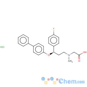 CAS No:200006-08-2 {[(R)-3-(Biphenyl-4-yloxy)-3-(4-fluoro-phenyl)-propyl]-methyl-amino}-acetic acid hydrochloride