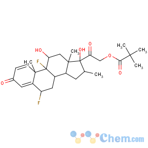 CAS No:2002-29-1 [2-[(6S,8S,9R,10S,11S,13S,14S,16R,17R)-6,9-difluoro-11,17-dihydroxy-10,<br />13,16-trimethyl-3-oxo-6,7,8,11,12,14,15,<br />16-octahydrocyclopenta[a]phenanthren-17-yl]-2-oxoethyl]<br />2,2-dimethylpropanoate