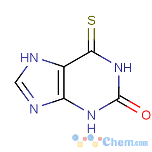 CAS No:2002-59-7 6-sulfanylidene-3,7-dihydropurin-2-one