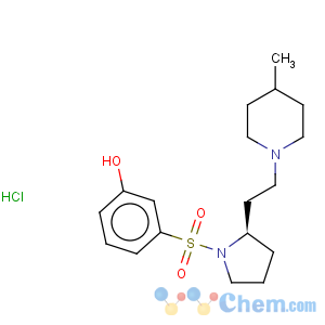 CAS No:201038-74-6 (2R)-1-((3-Hydroxyphenyl)sulfonyl)-2-(2-(4-methyl-1-piperidinyl)ethyl)pyrrolidinehydrochloride