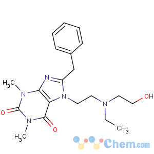 CAS No:2016-63-9 8-benzyl-7-[2-[ethyl(2-hydroxyethyl)amino]ethyl]-1,3-dimethylpurine-2,<br />6-dione