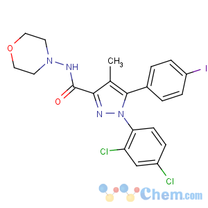 CAS No:202463-68-1 1-(2,<br />4-dichlorophenyl)-5-(4-iodophenyl)-4-methyl-N-morpholin-4-ylpyrazole-3-<br />carboxamide