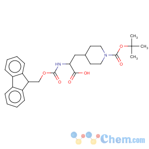 CAS No:204058-25-3 4-Piperidinepropanoicacid, 1-[(1,1-dimethylethoxy)carbonyl]-a-[[(9H-fluoren-9-ylmethoxy)carbonyl]amino]-, (aS)-