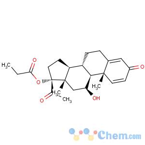 CAS No:20424-00-4 Pregna-1,4-diene-3,20-dione,11-hydroxy-17-(1-oxopropoxy)-, (11b)-