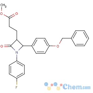 CAS No:204589-80-0 methyl<br />3-[(3R,<br />4S)-1-(4-fluorophenyl)-2-oxo-4-(4-phenylmethoxyphenyl)azetidin-3-yl]<br />propanoate