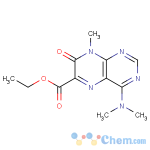 CAS No:2046-68-6 ethyl 4-dimethylamino-8-methyl-7-oxo-pteridine-6-carboxylate