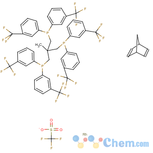 CAS No:204906-22-9 bicyclo[2.2.1]hepta-2,5-diene; [3-bis[3-(trifluoromethyl)phenyl]phosphanyl-2-[bis[3-(trifluoromethyl)phenyl]phosphanylmethyl]-2-methyl-propyl]-bis[3-(trifluoromethyl)phenyl]phosphane; rhodium; trifluoromethanesulfonate