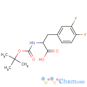 CAS No:205445-51-8 (2R)-3-(3,<br />4-difluorophenyl)-2-[(2-methylpropan-2-yl)oxycarbonylamino]propanoic<br />acid