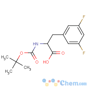 CAS No:205445-52-9 (2S)-3-(3,<br />5-difluorophenyl)-2-[(2-methylpropan-2-yl)oxycarbonylamino]propanoic<br />acid