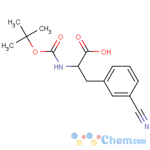 CAS No:205445-56-3 (2R)-3-(3-cyanophenyl)-2-[(2-methylpropan-2-yl)oxycarbonylamino]<br />propanoic acid