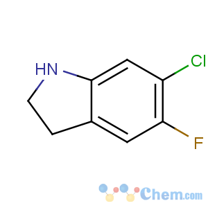 CAS No:205584-67-4 6-chloro-5-fluoro-2,3-dihydro-1H-indole