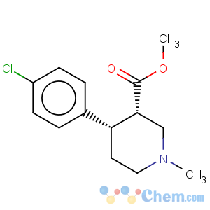 CAS No:205805-13-6 3-Piperidinecarboxylicacid, 4-(4-chlorophenyl)-1-methyl-, methyl ester, (3R,4R)-rel-