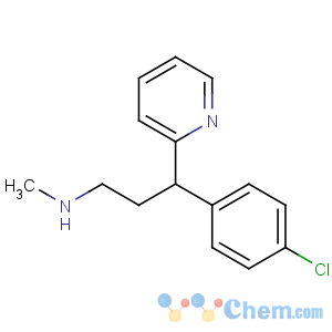 CAS No:20619-12-9 3-(4-chlorophenyl)-N-methyl-3-pyridin-2-ylpropan-1-amine
