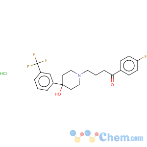 CAS No:2062-77-3 1-Butanone,1-(4-fluorophenyl)-4-[4-hydroxy-4-[3-(trifluoromethyl)phenyl]-1-piperidinyl]-,hydrochloride (1:1)