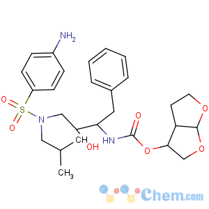 CAS No:206361-99-1 [(3aS,4R,6aR)-2,3,3a,4,5,6a-hexahydrofuro[2,3-b]furan-4-yl]<br />N-[(2S,<br />3R)-4-[(4-aminophenyl)sulfonyl-(2-methylpropyl)amino]-3-hydroxy-1-<br />phenylbutan-2-yl]carbamate