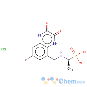 CAS No:206648-13-7 ((1S)-1-(((7-Bromo-1,2,3,4-tetrahydro-2,3-dioxo-5-quinoxalinyl)methyl)amino)ethyl]phosphonic acid hydrochloride