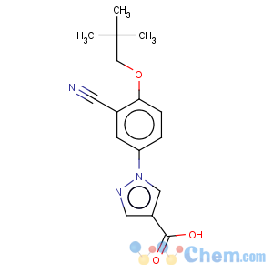 CAS No:206884-98-2 1-[3-Cyano-4-(2,2-dimethyl-propoxy)-phenyl]-1H-pyrazole-4-carboxylic acid