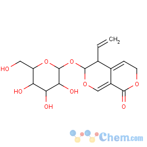 CAS No:20831-76-9 (3S,4R)-4-ethenyl-3-[(2S,3R,4S,5S,6R)-3,4,<br />5-trihydroxy-6-(hydroxymethyl)oxan-2-yl]oxy-4,6-dihydro-3H-pyrano[3,<br />4-c]pyran-8-one