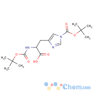 CAS No:20866-46-0 (2S)-2-[(2-methylpropan-2-yl)oxycarbonylamino]-3-[1-[(2-methylpropan-2-<br />yl)oxycarbonyl]imidazol-4-yl]propanoic acid