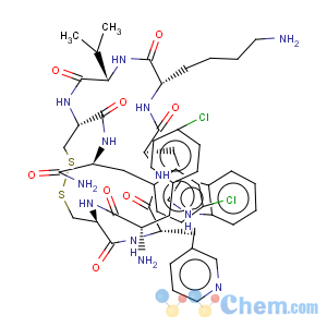 CAS No:209006-05-3 L-Phenylalaninamide,4-chloro-L-phenylalanyl-D-cysteinyl-3-(3-pyridinyl)-L-alanyl-D-tryptophyl-L-lysyl-L-valyl-L-cysteinyl-4-chloro-,cyclic (2®