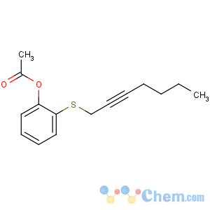 CAS No:209125-28-0 Phenol,2-(2-heptyn-1-ylthio)-, 1-acetate