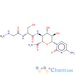 CAS No:2096-42-6 b-D-Glucopyranuronamide,1-(4-amino-2-oxo-1(2H)-pyrimidinyl)-1,4-dideoxy-4-[(N-methylglycyl-D-seryl)amino]-