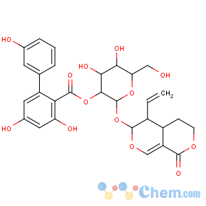 CAS No:21018-84-8 1H,3H-Pyrano[3,4-c]pyran-1-one,5-ethenyl-4,4a,5,6-tetrahydro-6-[[2-O-[(3,3',5-trihydroxy[1,1'-biphenyl]-2-yl)carbonyl]-b-D-glucopyranosyl]oxy]-,(4aS,5R,6S)-
