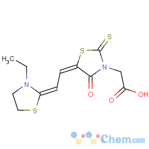 CAS No:21155-21-5 5-[(3-Ethyl-2-thiazolidinylidene)ethylidene]-4-oxo-2-thioxo-3-thiazolidineacetic acid