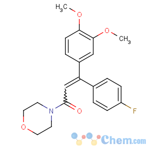 CAS No:211867-47-9 (E)-3-(3,<br />4-dimethoxyphenyl)-3-(4-fluorophenyl)-1-morpholin-4-ylprop-2-en-1-one