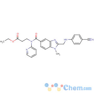 CAS No:211915-84-3 ethyl<br />3-[[2-[(4-cyanoanilino)methyl]-1-methylbenzimidazole-5-carbonyl]-<br />pyridin-2-ylamino]propanoate