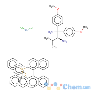 CAS No:212143-24-3 Ruthenium,[(1S)-[1,1'-binaphthalene]-2,2'-diylbis[diphenylphosphine-kP]][(2S)-1,1-bis(4-methoxyphenyl)-3-methyl-1,2-butanediamine-kN,kN']dichloro-, (OC-6-14)- (9CI)