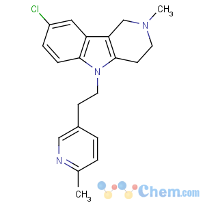 CAS No:21228-13-7 8-chloro-2-methyl-5-[2-(6-methylpyridin-3-yl)ethyl]-3,<br />4-dihydro-1H-pyrido[4,3-b]indole