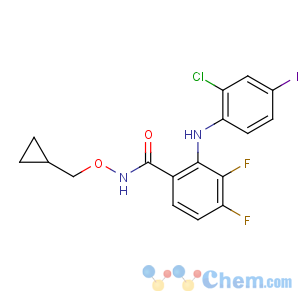 CAS No:212631-79-3 2-(2-chloro-4-iodoanilino)-N-(cyclopropylmethoxy)-3,4-difluorobenzamide