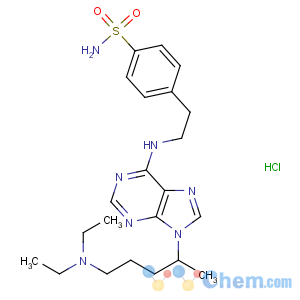 CAS No:21267-93-6 4-[2-[[9-(5-diethylaminopentan-2-yl)purin-6-yl]amino]ethyl]benzenesulfonamide