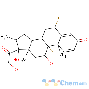 CAS No:2135-17-3 (6S,8S,9R,10S,11S,13S,14S,16R,17R)-6,9-difluoro-11,<br />17-dihydroxy-17-(2-hydroxyacetyl)-10,13,16-trimethyl-6,7,8,11,12,14,15,<br />16-octahydrocyclopenta[a]phenanthren-3-one