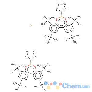 CAS No:214151-82-3 Ferrocene,1,1'-bis[2,4,8,10-tetrakis(1,1-dimethylethyl)dibenzo[d,f][1,3,2]dioxaphosphepin-6-yl]-