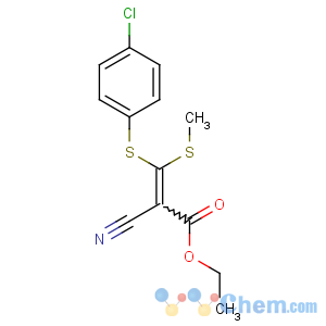 CAS No:214330-97-9 ethyl 3-(4-chlorophenyl)sulfanyl-2-cyano-3-methylsulfanylprop-2-enoate