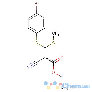 CAS No:214330-98-0 ethyl 3-(4-bromophenyl)sulfanyl-2-cyano-3-methylsulfanylprop-2-enoate