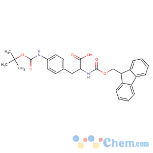 CAS No:214750-77-3 (2R)-2-(9H-fluoren-9-ylmethoxycarbonylamino)-3-[4-[(2-methylpropan-2-yl)<br />oxycarbonylamino]phenyl]propanoic acid