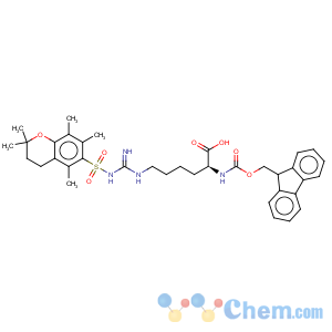 CAS No:214852-52-5 L-Lysine,N6-[[[(3,4-dihydro-2,2,5,7,8-pentamethyl-2H-1-benzopyran-6-yl)sulfonyl]amino]iminomethyl]-N2-[(9H-fluoren-9-ylmethoxy)carbonyl]-