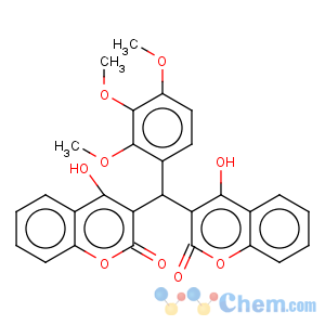 CAS No:215118-76-6 2h-1-benzopyran-2-one3,3'-[(2,3,4-trimethoxyphenyl)methylene]bis[4-hydroxy-