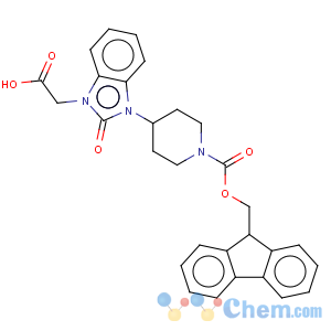 CAS No:215190-29-7 1H-Benzimidazole-1-aceticacid, 3-[1-[(9H-fluoren-9-ylmethoxy)carbonyl]-4-piperidinyl]-2,3-dihydro-2-oxo-