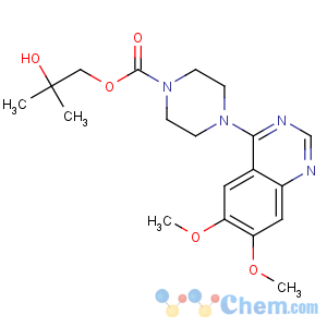 CAS No:21560-59-8 (2-hydroxy-2-methylpropyl)<br />4-(6,7-dimethoxyquinazolin-4-yl)piperazine-1-carboxylate