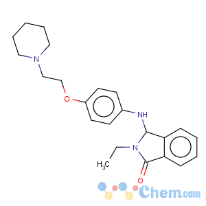 CAS No:21590-92-1 1H-Isoindol-1-one,2-ethyl-2,3-dihydro-3-[[4-[2-(1-piperidinyl)ethoxy]phenyl]amino]-
