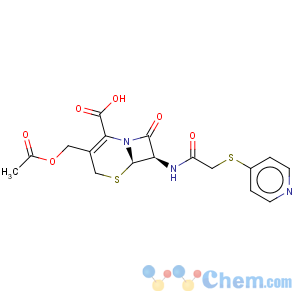 CAS No:21593-23-7 5-Thia-1-azabicyclo[4.2.0]oct-2-ene-2-carboxylicacid, 3-[(acetyloxy)methyl]-8-oxo-7-[[(4-pyridinylthio)acetyl]amino]-, (6R,7R)-