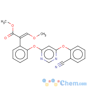 CAS No:215934-32-0 Benzeneacetic acid,2-[[6-(2-cyanophenoxy)-4-pyrimidinyl]oxy]-a-(methoxymethylene)-, methyl ester, (aE)-